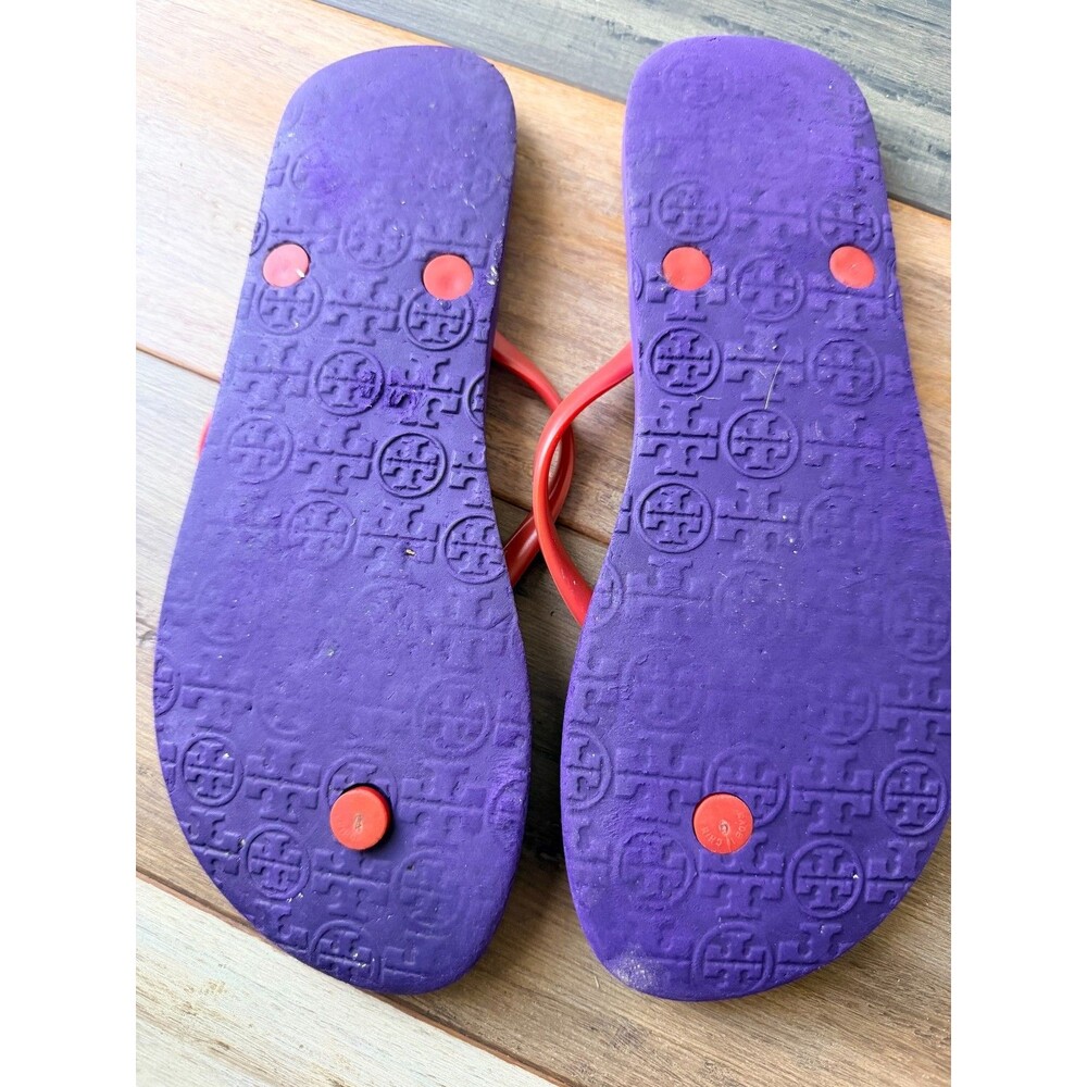 Tory Burch Women's Purple Thong Flip Flop Sandals - Approx. 10" Insole - Size 9 - Picture 4 of 7